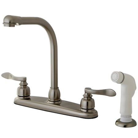 Kingston Brass KB8758NFL NuWave French Centerset Kitchen Faucet, Brushed Nickel KB8758NFL